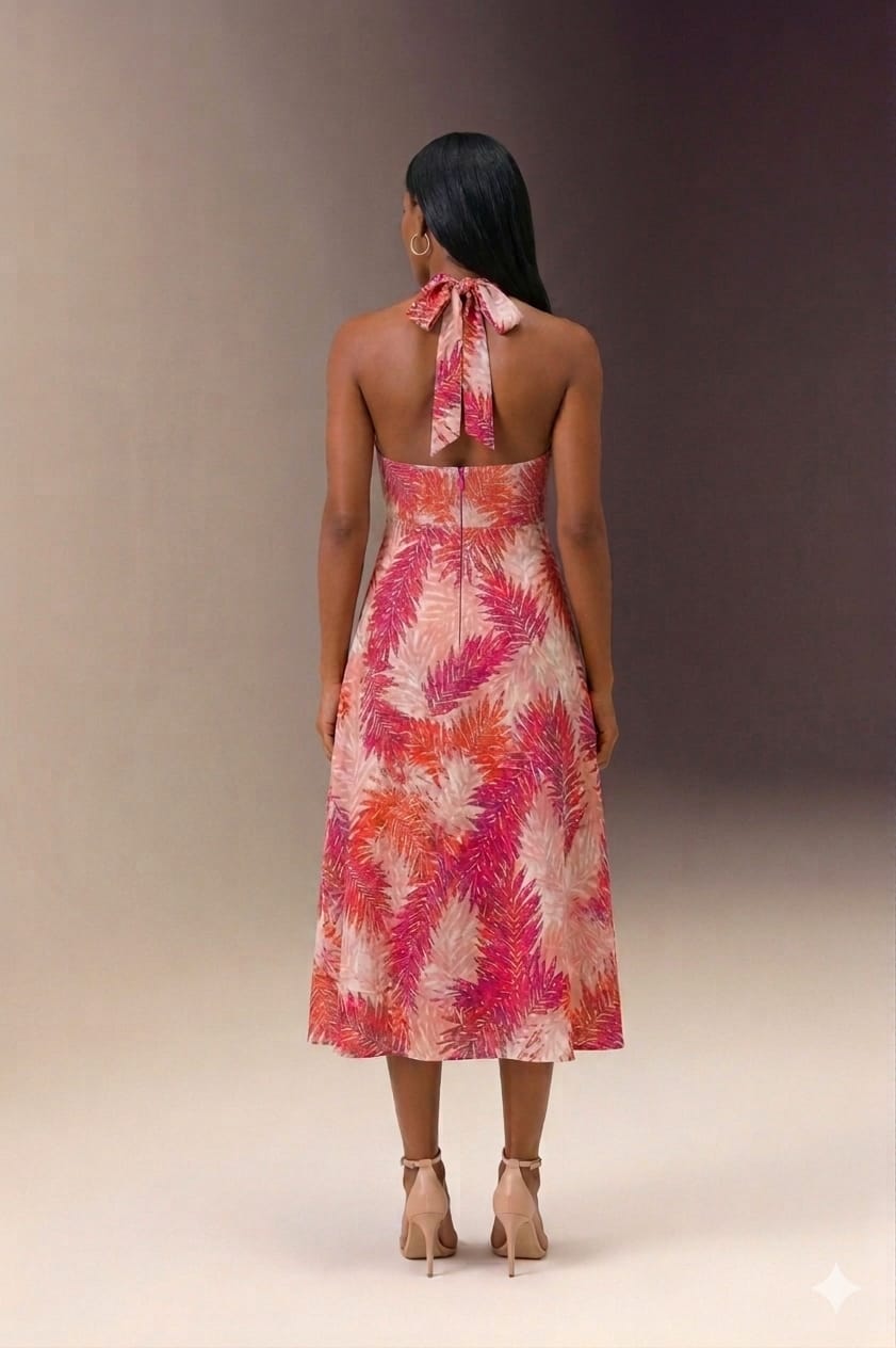 Island Muse Midi Dress — back view